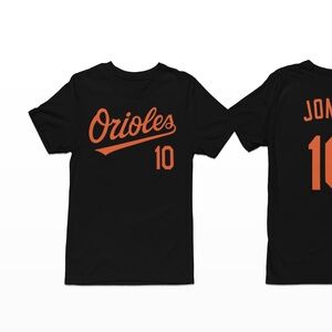 Baltimore Orioles Adam Jones #10 Black T Shirt Size M